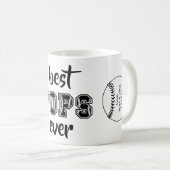 最高のポップズエバパーソナライズされたーボールテーマ コーヒーマグカップ (正面右)