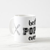 最高のポップズエバパーソナライズされたーボールテーマ コーヒーマグカップ (正面左)