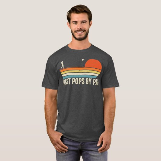 最高のポップバイパーゴルフお父さんおもしろいデイギフト Tシャツ (正面フル)