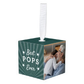 最高のポップ写真 キューブオーナメント (正面アングル)