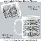 最高のポップ非表示メッセージ141BWノベルティ コーヒーマグカップ