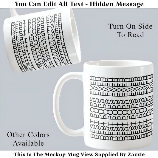 最高のポップ非表示メッセージ141BWノベルティ コーヒーマグカップ