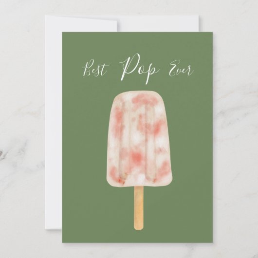 最高のポップ・アートのおもしろいEver Popsicle Father's Day Card シーズンカード (正面)