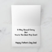 最高のポップ・アートのポコーン付き父のデイカード カード (内部)