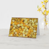 最高のポップ・アートのポコーン付き父のデイカード カード (黄色い花)