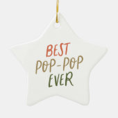 最高のポップ・アートのポップ・アートのEver型カラフル写真 セラミックオーナメント (正面)