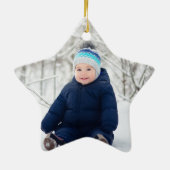 最高のポップ・アートのポップ・アートのEver型カラフル写真 セラミックオーナメント (裏面)