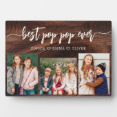 最高のポップ・アートのポップ・アートのWood Grandpa Photo Collage フォトプラーク (正面)