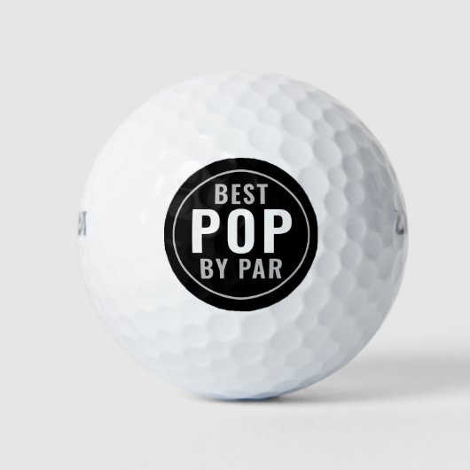 最高のポップ・アートのPar Black And White Golf Ballsカッコいい By  ゴルフボール (正面)