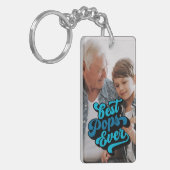 最高のポップ |グランドパ写真 キーホルダー (正面左)