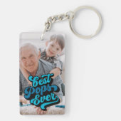 最高のポップ |グランドパ写真 キーホルダー (裏面)