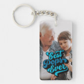 最高のポップ |グランドパ写真 キーホルダー (正面)