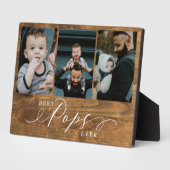 最高のポップEver Woodgrain Faters Day Photo Collage フォトプラーク (側面)