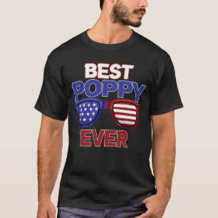 最高のポピー ever 米国国旗 祖父 父の日 ギフト tシャツ