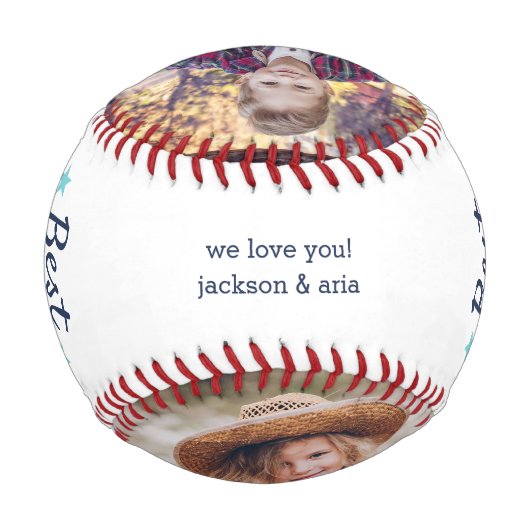 最高のポポップ |祖父の父の日の写真 野球ボール (裏面)