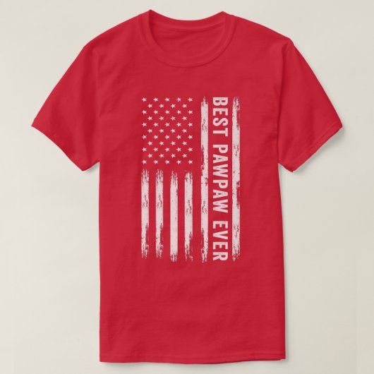 最高のポーパウ・エおもしろいバーアメリカ国旗 Tシャツ (デザイン正面)