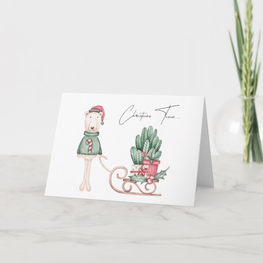 最高のポーラと松の枝を願う カード (正面)