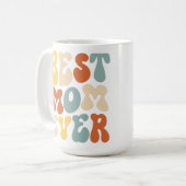 最高のマエバカラフルレトロタイポグラフィ2 コーヒーマグカップ (正面左)