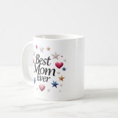 最高のマエバーカラフル – 星とハートクラシック コーヒーマグカップ (正面左)