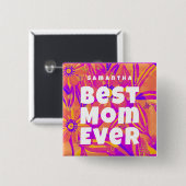 最高のマエバーフローラうぶな人アート 缶バッジ (正面&裏面)