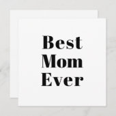 最高のマエバー白黒モダンタイポグラフィカード (正面/裏面)