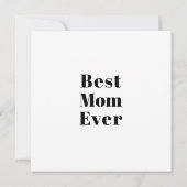 最高のマエバー白黒モダンタイポグラフィカード (裏面)