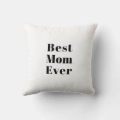 最高のマエバー白黒モダンタイポグラフィシック クッション (裏面)