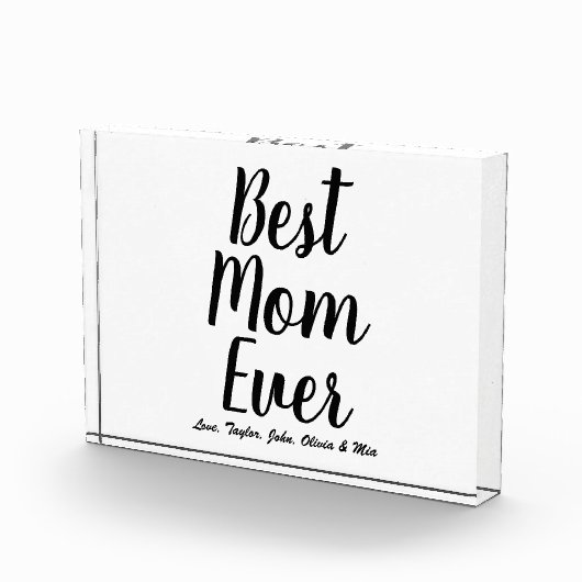 最高のマエバー黒パーソナライズされたカスタム文字 フォトブロック (右)