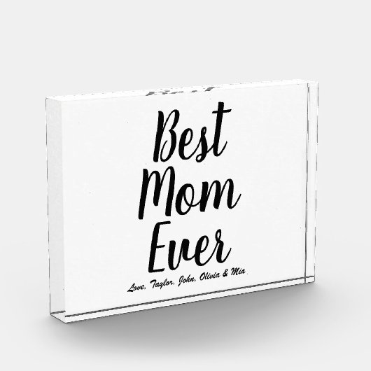 最高のマエバー黒パーソナライズされたカスタム文字 フォトブロック (左)