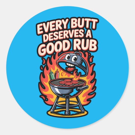 最高のマッサージをすべてのお尻に Bbq Pig ラウンドシール (正面)