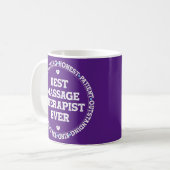 最高のマッサージセラピストエバーマッサージセラピー  コーヒーマグカップ (正面左)