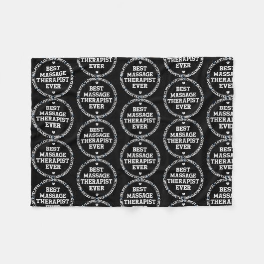 最高のマッサージセラピストエバーマッサージセラピー フリースブランケット (正面(横))