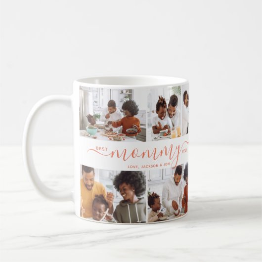 最高のママが写真を撮る母の日 コーヒーマグカップ (左)