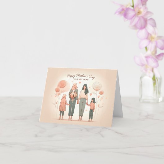 最高のママに母の日の願い カード (蘭)