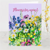 最高のママに花を！ カード (黄色い花)