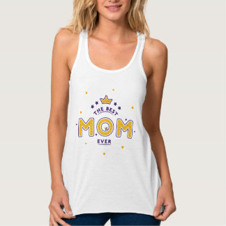 最高のママに贈るゴールドラメマザーズデイクラウン タンクトップ