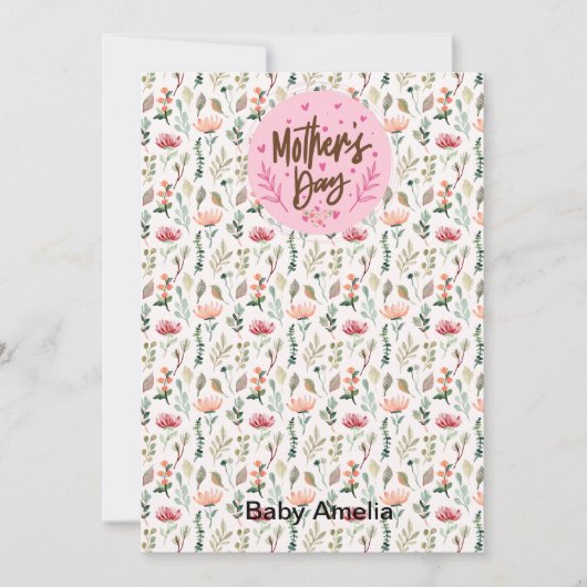 最高のママの写真におめでとうマザーズデイ シーズンカード (正面)