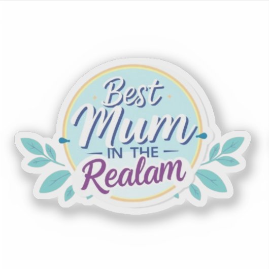 最高のママへのギフト - 領域の最高のママ シール (正面)