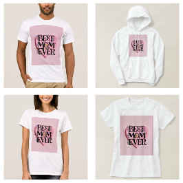 最高のママへの花とピンクのハート Tシャツ