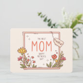 最高のママへ母の日のグリーティングカード シーズンカード (スタンド正面)