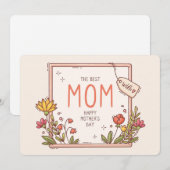 最高のママへ母の日のグリーティングカード シーズンカード (正面/裏面)