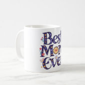 最高のママへ かわいい花の母の日ギフト コーヒーマグカップ (正面左)
