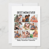 最高のママへ 家族の写真コラージュ シーズンカード (正面)