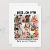 最高のママへ 家族の写真コラージュ シーズンカード (正面/裏面)