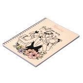 最高のママへ 母と子供と花のカスタムデザイン ノートブック (左側)