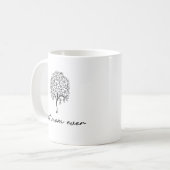最高のママへ 花の樹のアート コーヒーマグカップ (正面左)