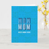 最高のママよ ブロック文字パターン 母の日 カード (黄色い花)