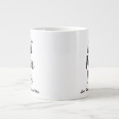 最高のママエバー黒カスタム文字パーソナライズされた ジャンボコーヒーマグカップ (正面)