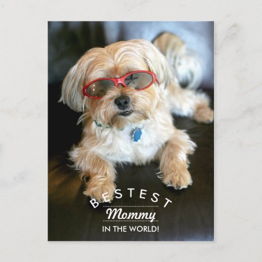 最高のママカスタムのドギー母の日はがき ポストカード (正面)