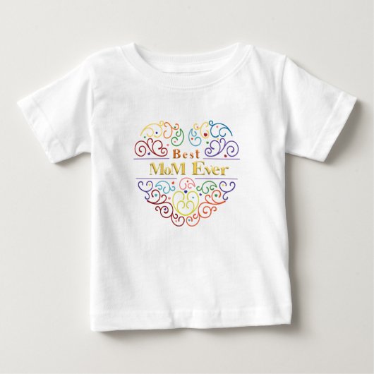最高のママカラーTシャツ ベビーTシャツ (正面)